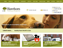 Tablet Screenshot of hawthornvets.co.uk